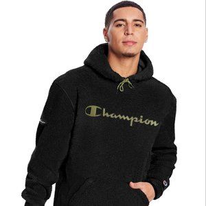 Champion Heritage Sherpa Hoodie - Crinkle Nylon Logo